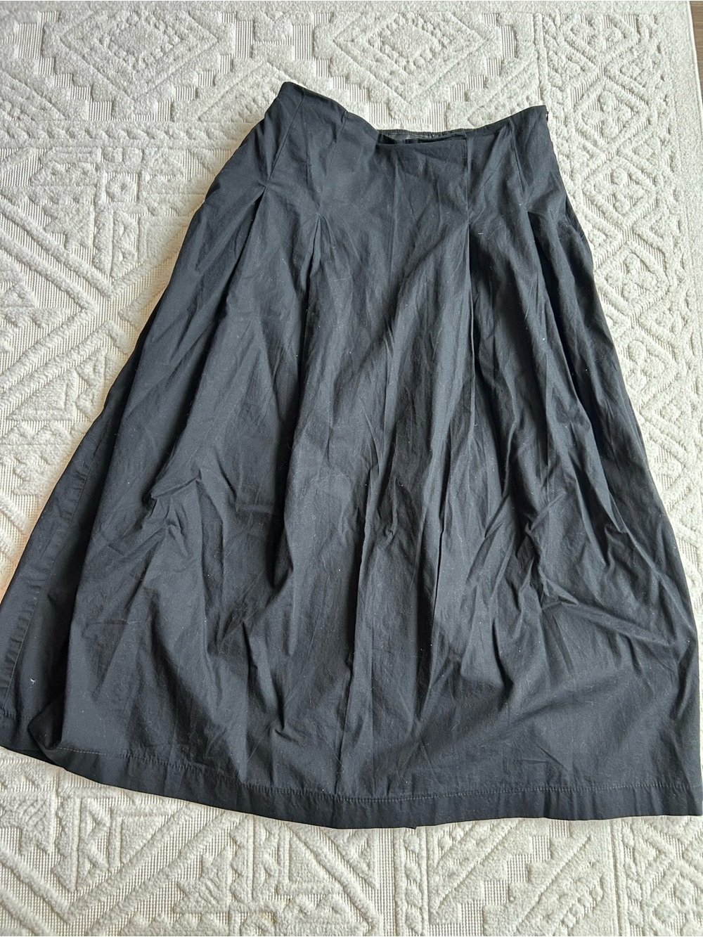 Zara Black Midi A-Line Skirt
